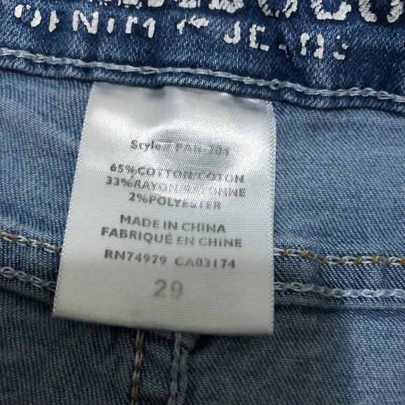 💙 Parasuco Stretch Hi-Rise Skinny Jeans Women's 29 Blue Distressed Crop EUC - Picture 3 of 4